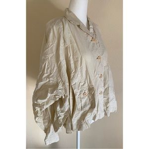 RUNDHOLZ Top & Jacket Set • Cream Color • One Size (fits S/M) • Cotton